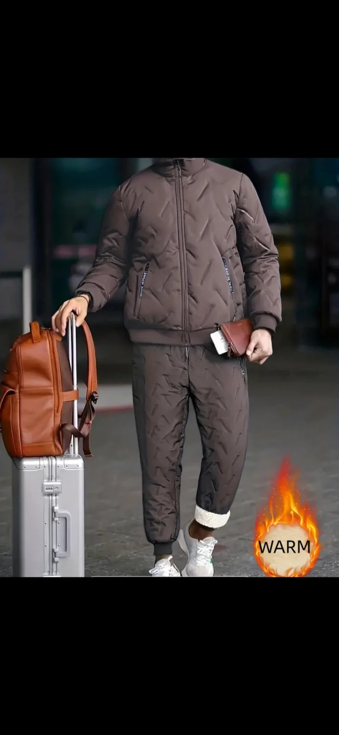 Men's Quilted Puffer Winter Set