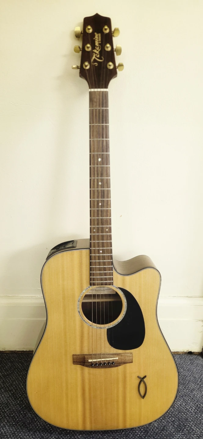 Takamine Acoustic Guitar with Gig Bag, Capo, and Strings - photo 4