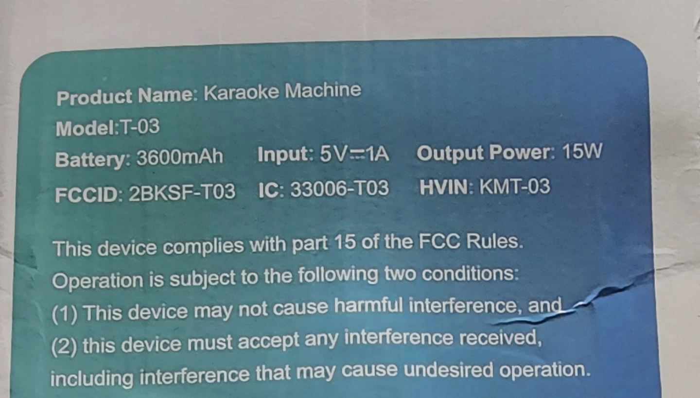 Portable Karaoke Machine with 2 Microphones - photo 3