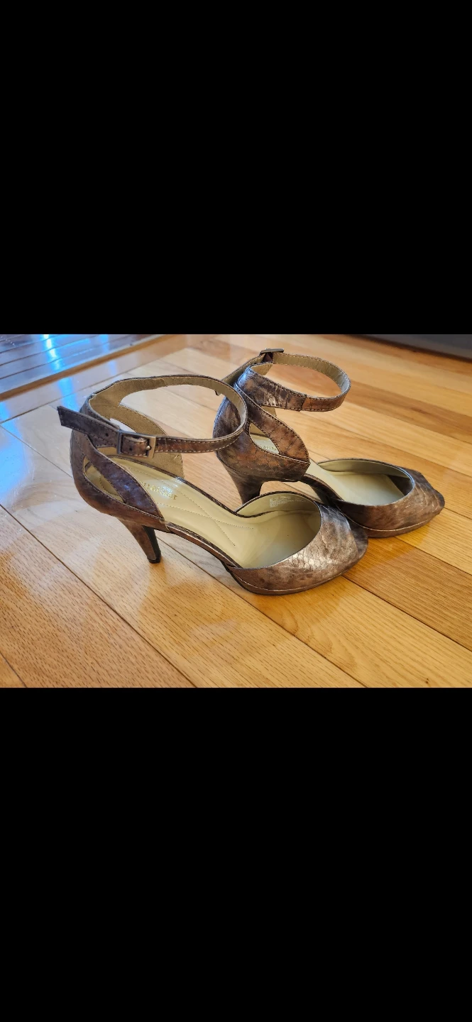 Nine West Peep-Toe Heels with Ankle Strap