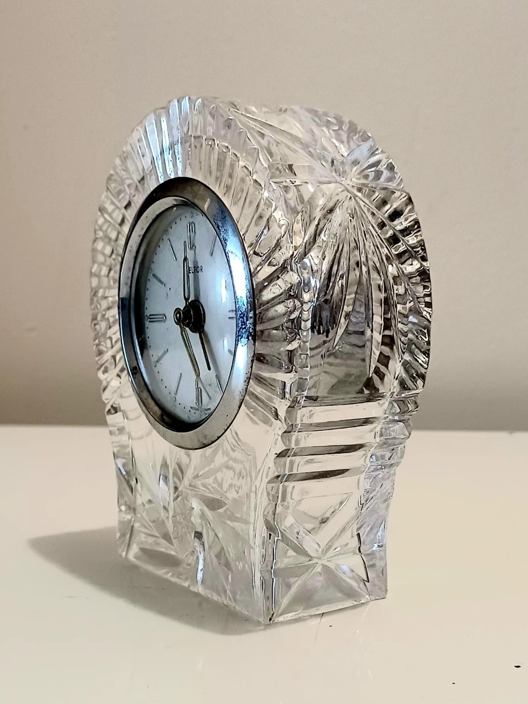 Unique W.German Belfor pinwheel crystal Mechanical Alarm Clock - photo 2