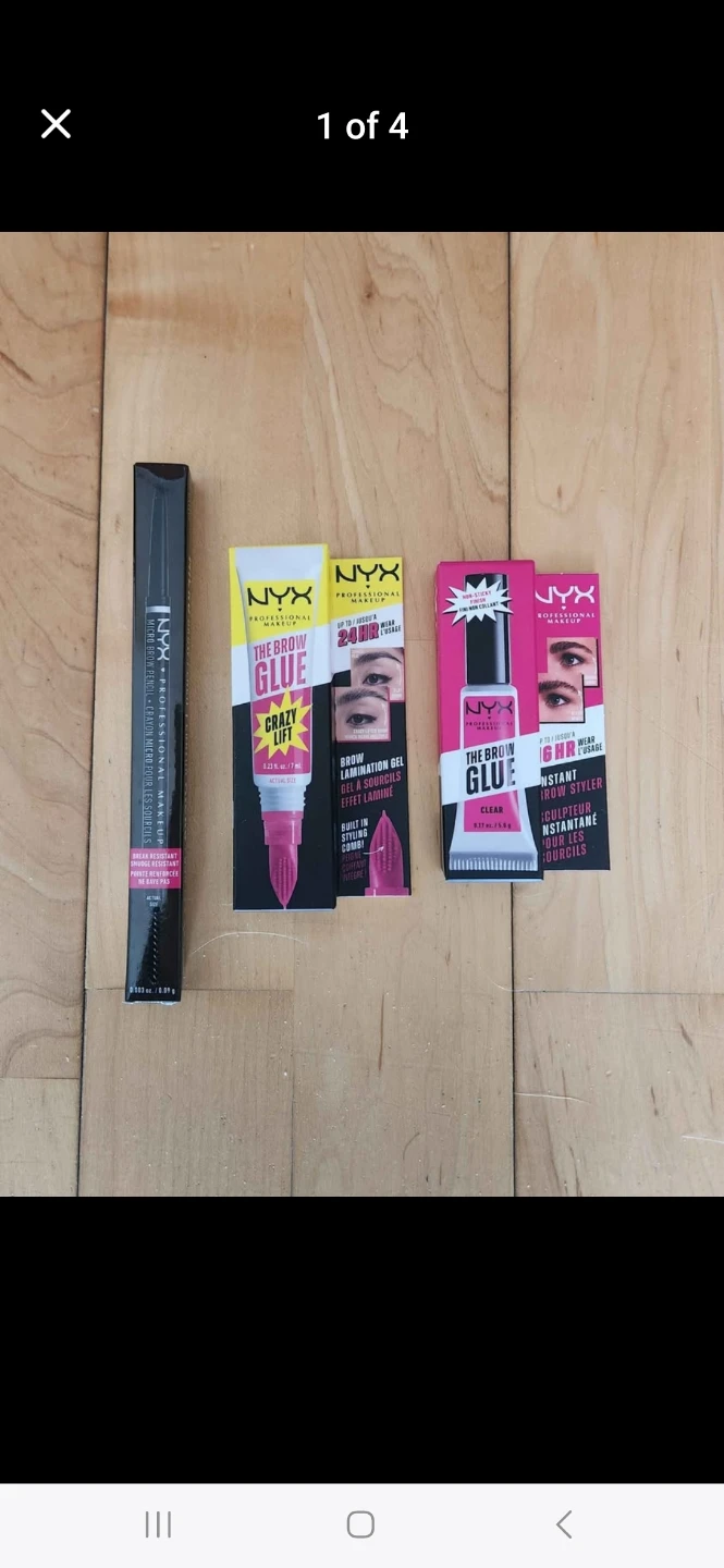 NYX Micro Brow Pencil, Glue Crazy Lift Gel, Instant Styler
