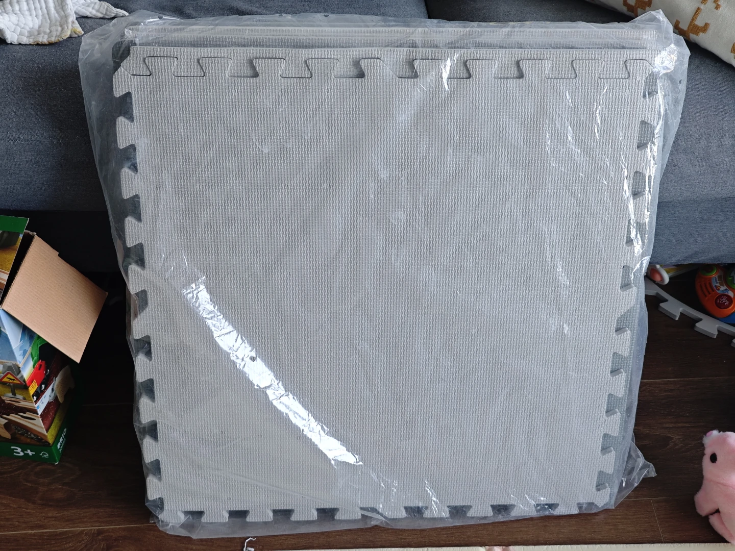 Grey Jigsaw Play Mat Tiles 6pcs