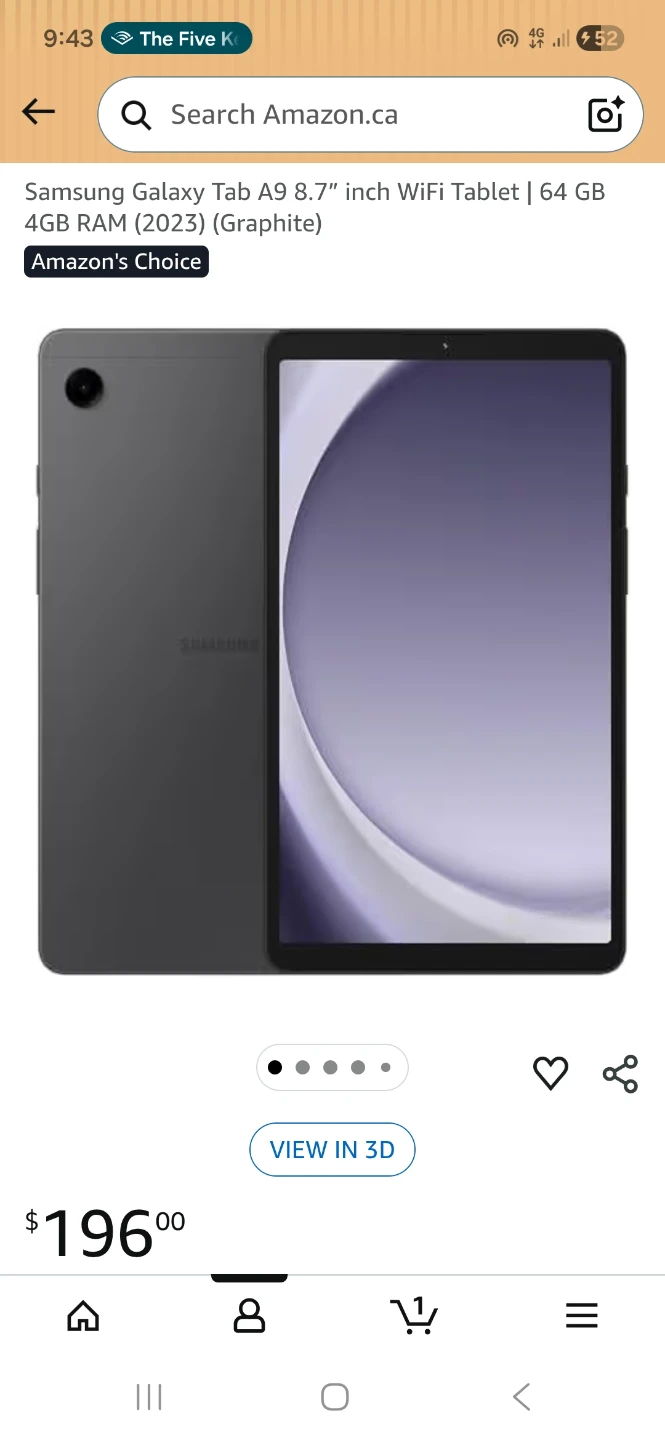 Samsung Galaxy Tab A9 8.7" Tablet - 64 GB - Graphite - photo 2