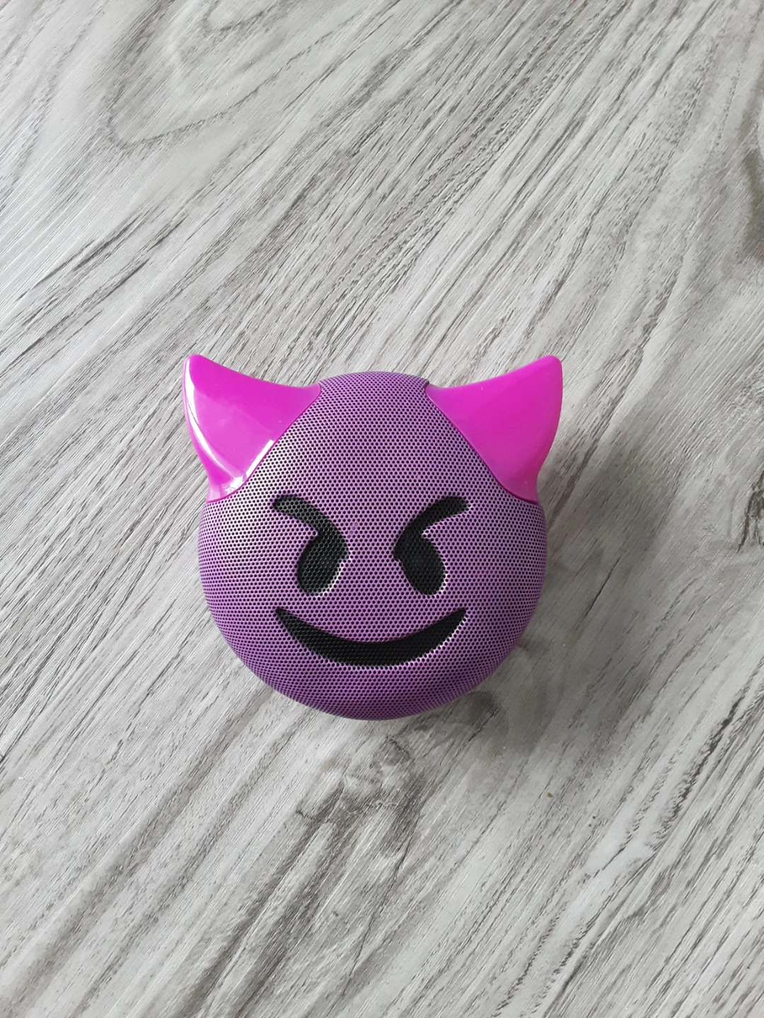 Purple Devil Emoji Bluetooth Speaker