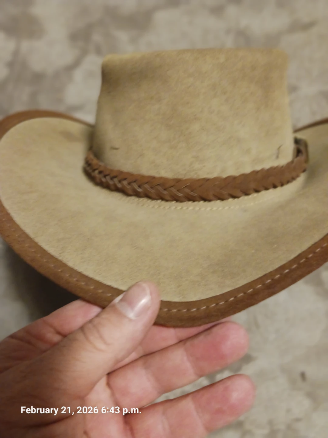Cutana Suede Cowboy Hat - Size M
