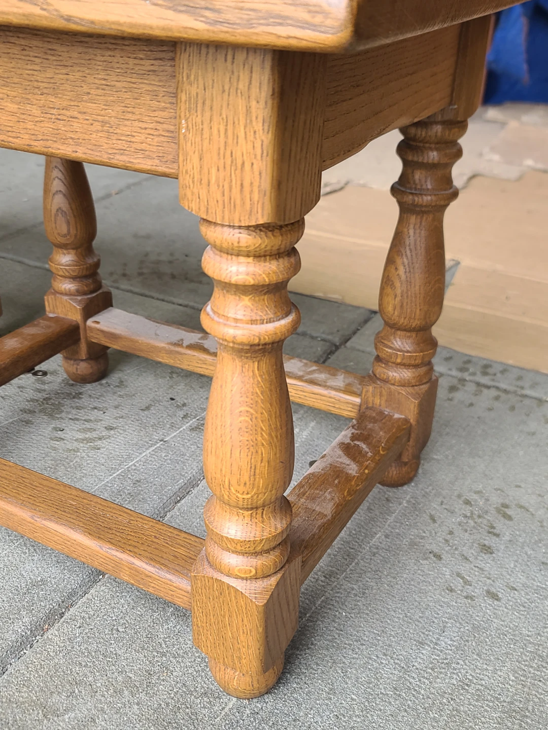 Pair of Wooden Side Tables / Stools - photo 4