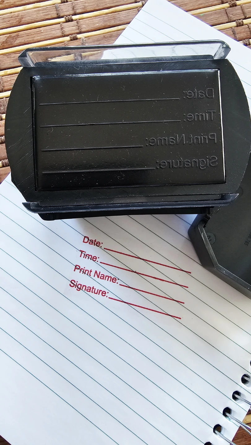 PSI Date Time Print Name Signature Stamp