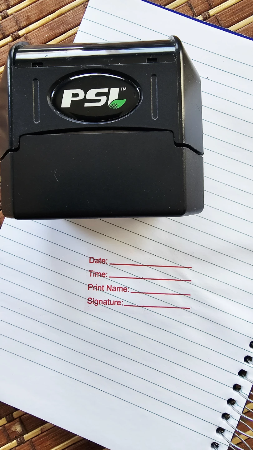 PSI Date Time Print Name Signature Stamp - photo 2
