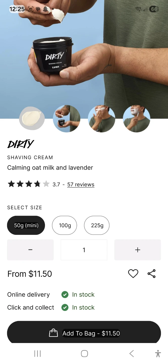Lush Dirty Shaving Cream - photo 2