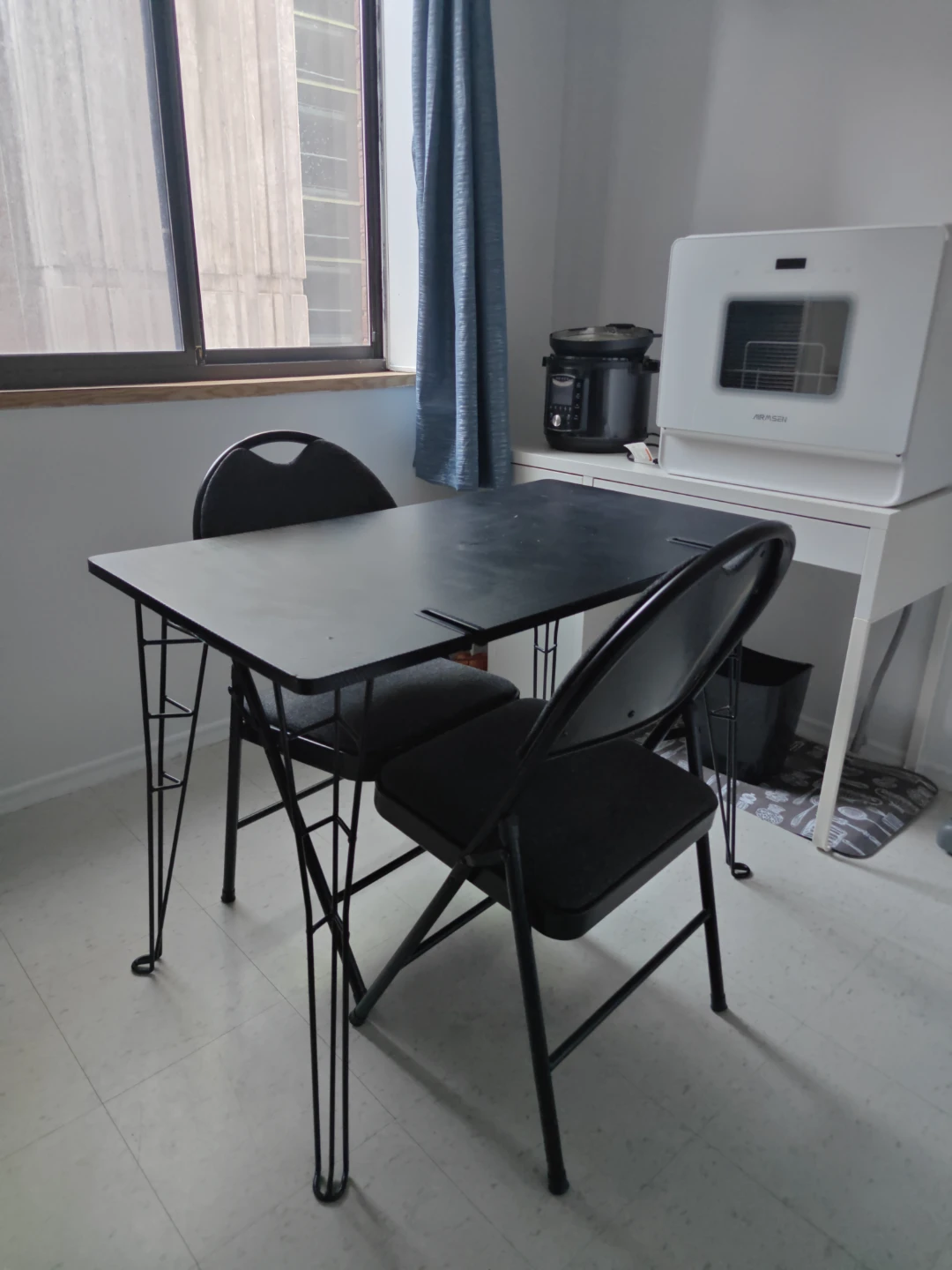 Black Metal Dining Table