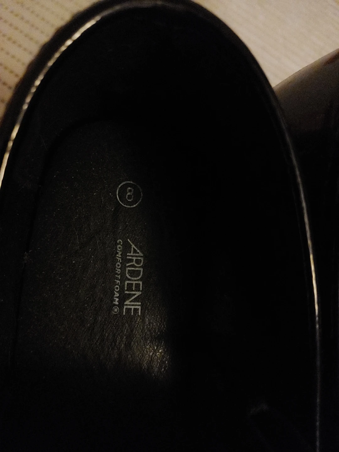 Ardene Black Patent Loafers Size 8 - photo 2