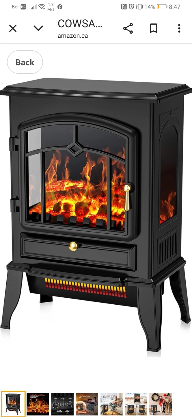 Electric Fireplace Heater- not metal) - photo 3