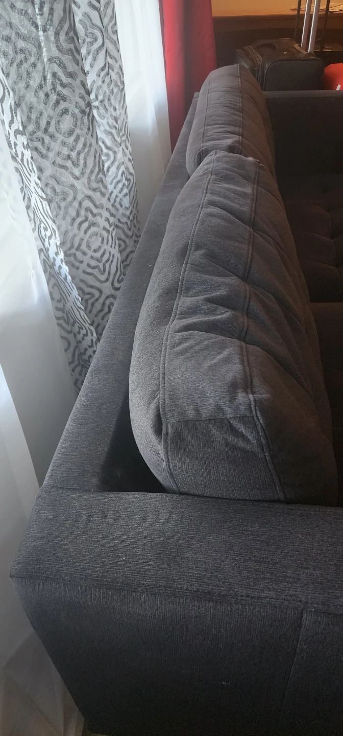 Dark Grey Loveseat Sofa - photo 3