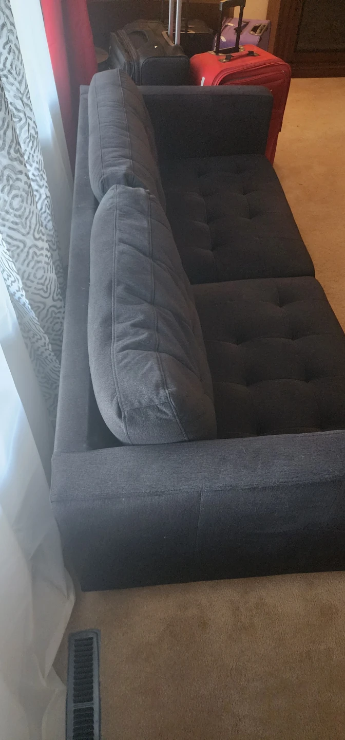 Dark Grey Loveseat Sofa - photo 4