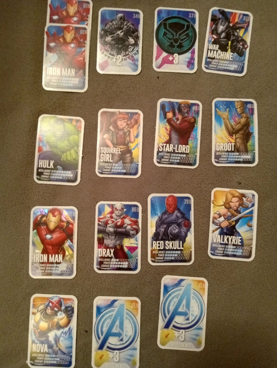 Marvel Avengers Trading Cards Lot