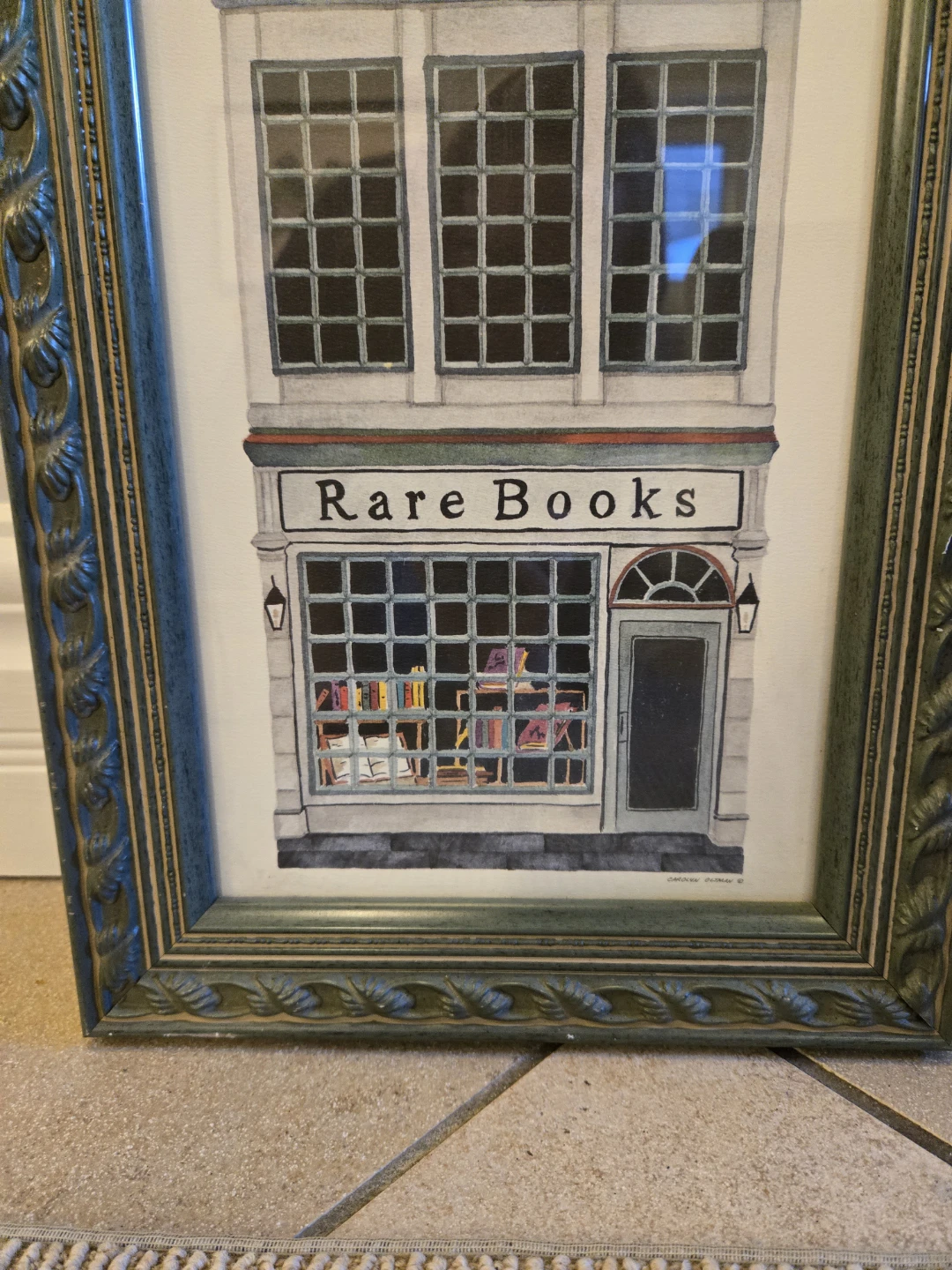 Framed "Rare Books" Store Artwork - photo 3