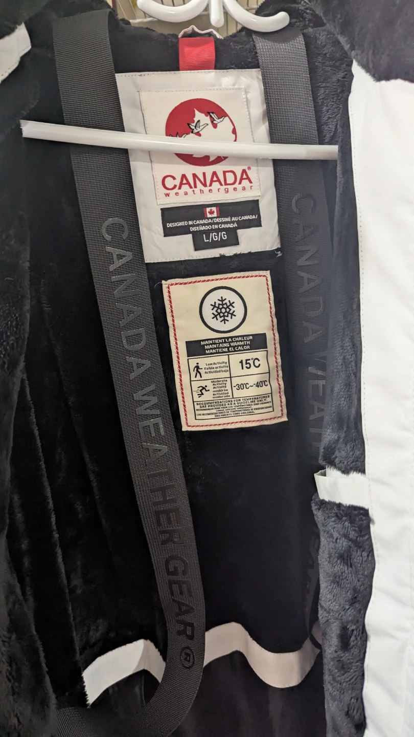 New Canada Weather Gear White Puffer Jacket Size Large - photo 3