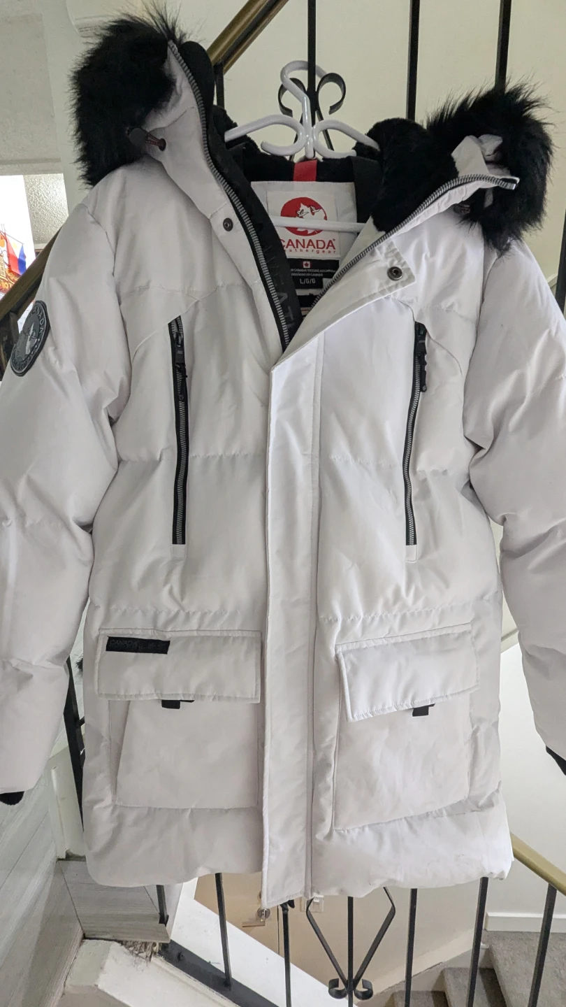 New Canada Weather Gear White Puffer Jacket Size Large - photo 5