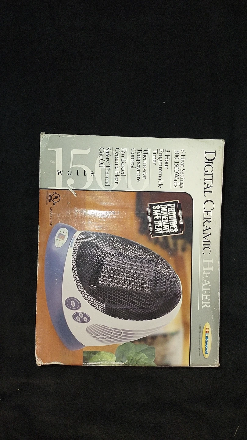 LAKEWOOD DIGITAL CERAMIC HEATER 1500W