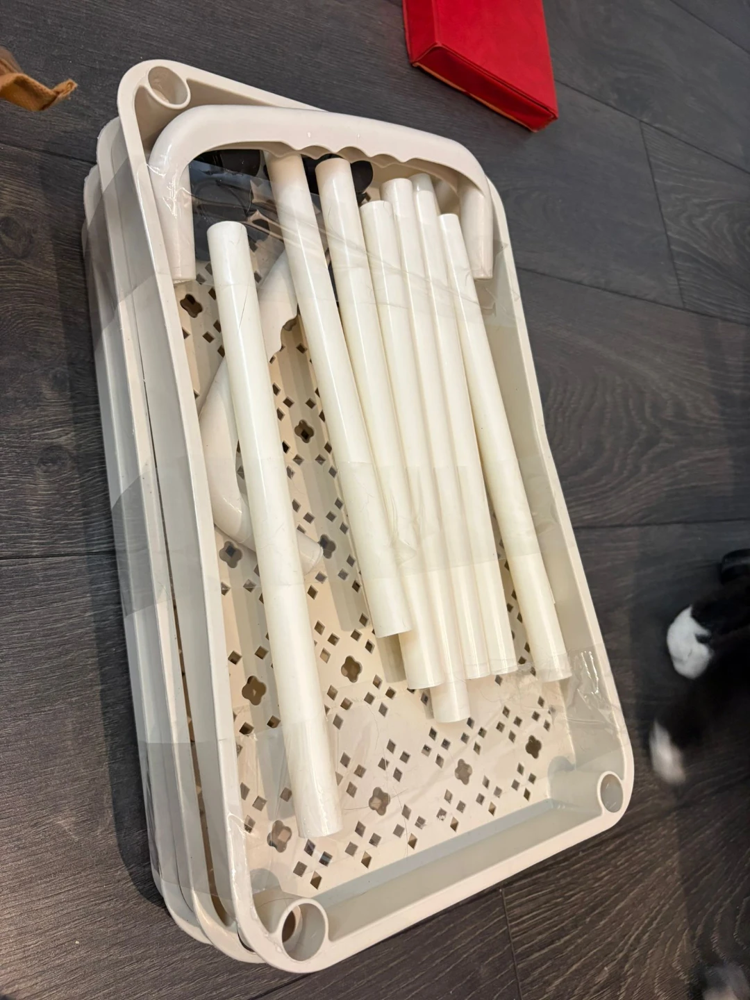 Cream Folding Storage Shelf