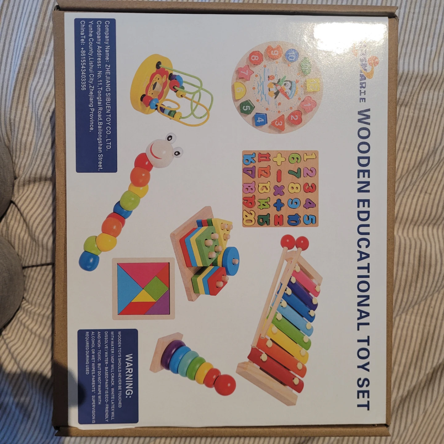 Wooden Educational Toy Set - 8 Pieces