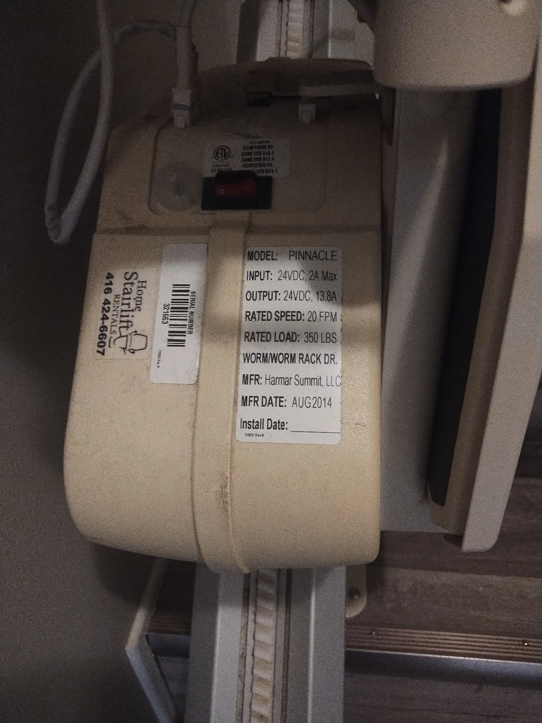 Like New Harmar Pinnacle Stair Lift - photo 2