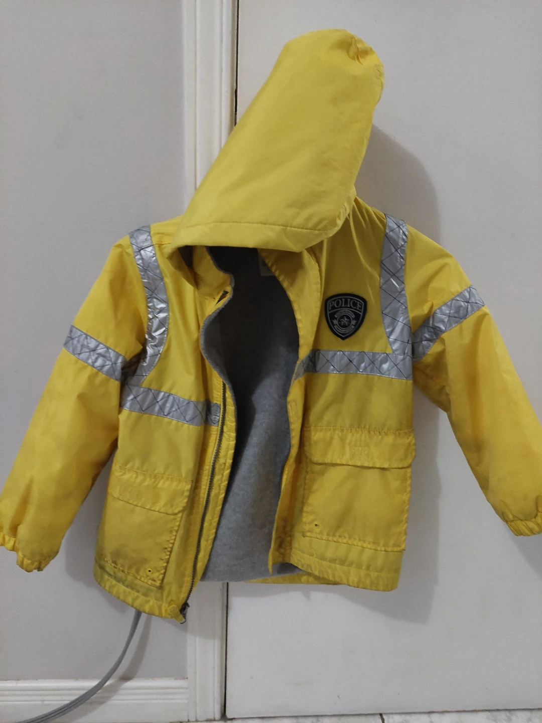 Yellow Police Costume Jacket Size 7