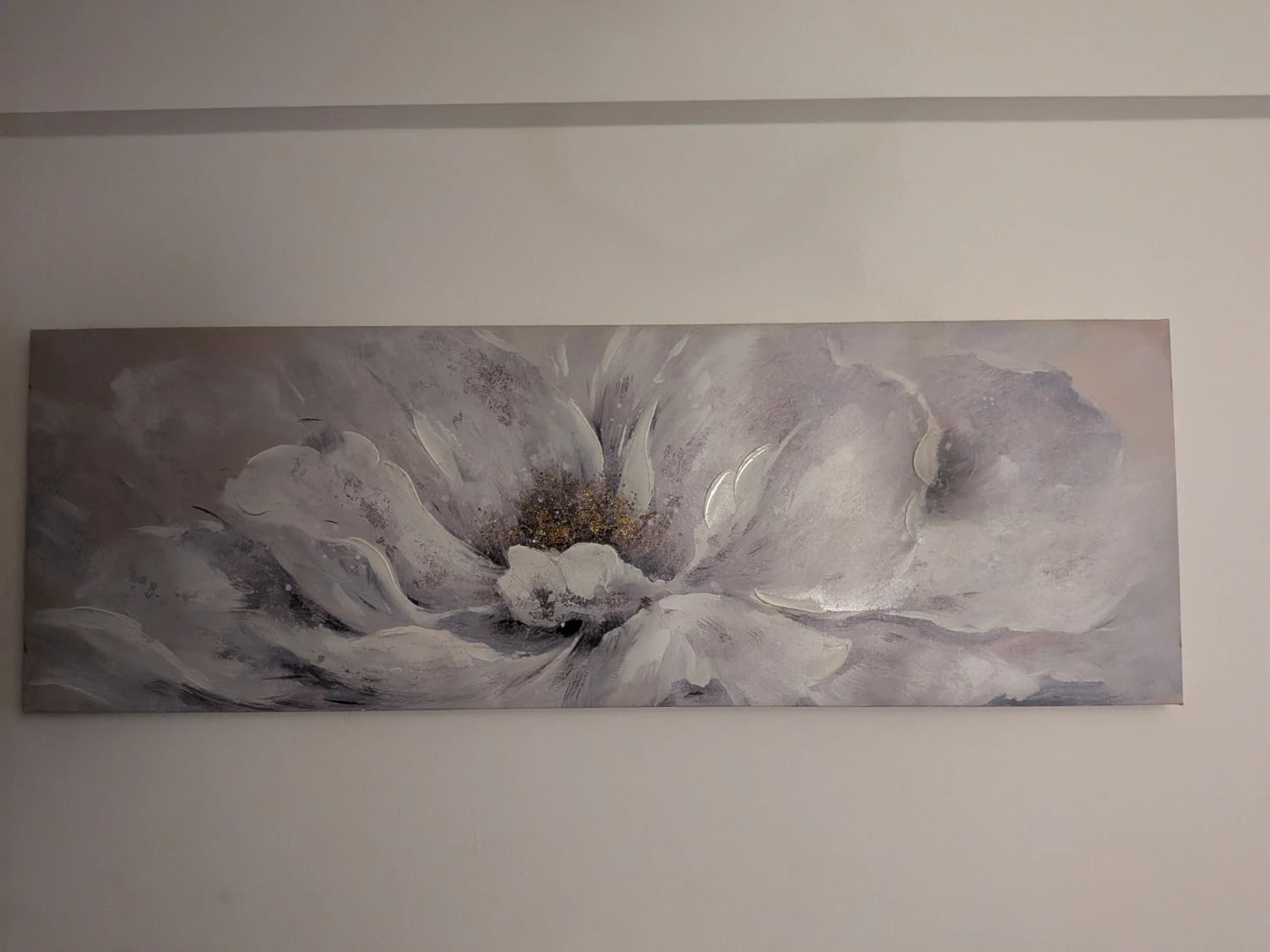 Large Abstract Floral Wall Art Canvas Painting 59' L x 20 W - photo 2