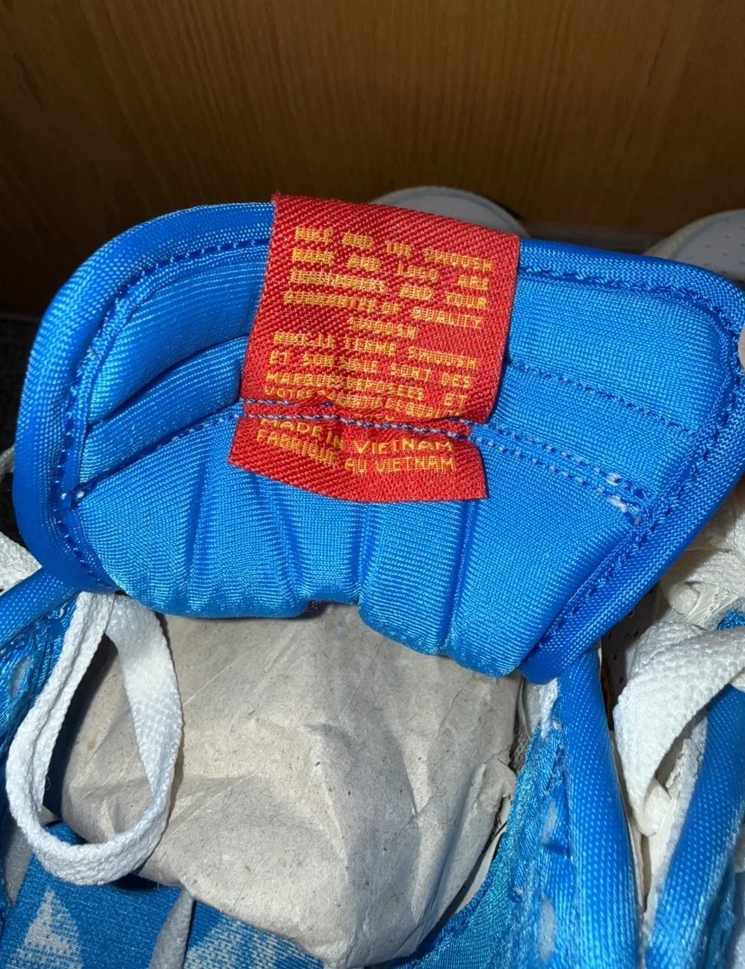 Nike Dunk Low White Blue Red Yellow Sneakers - photo 5
