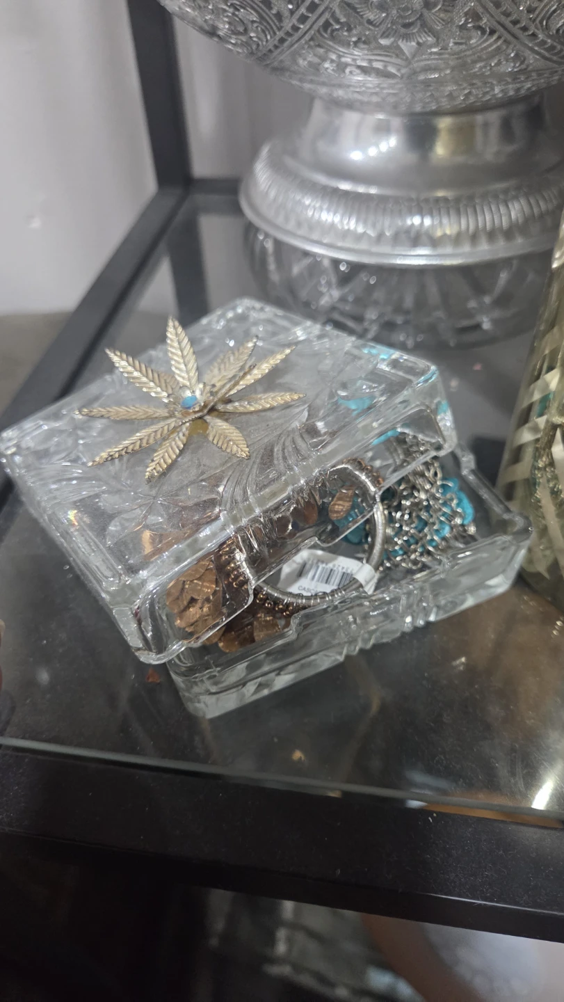 Crystal Trinket Box with Decorative Lid - photo 2