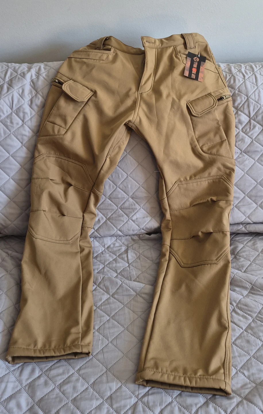 Men's lined winter Khaki Cargo Pants