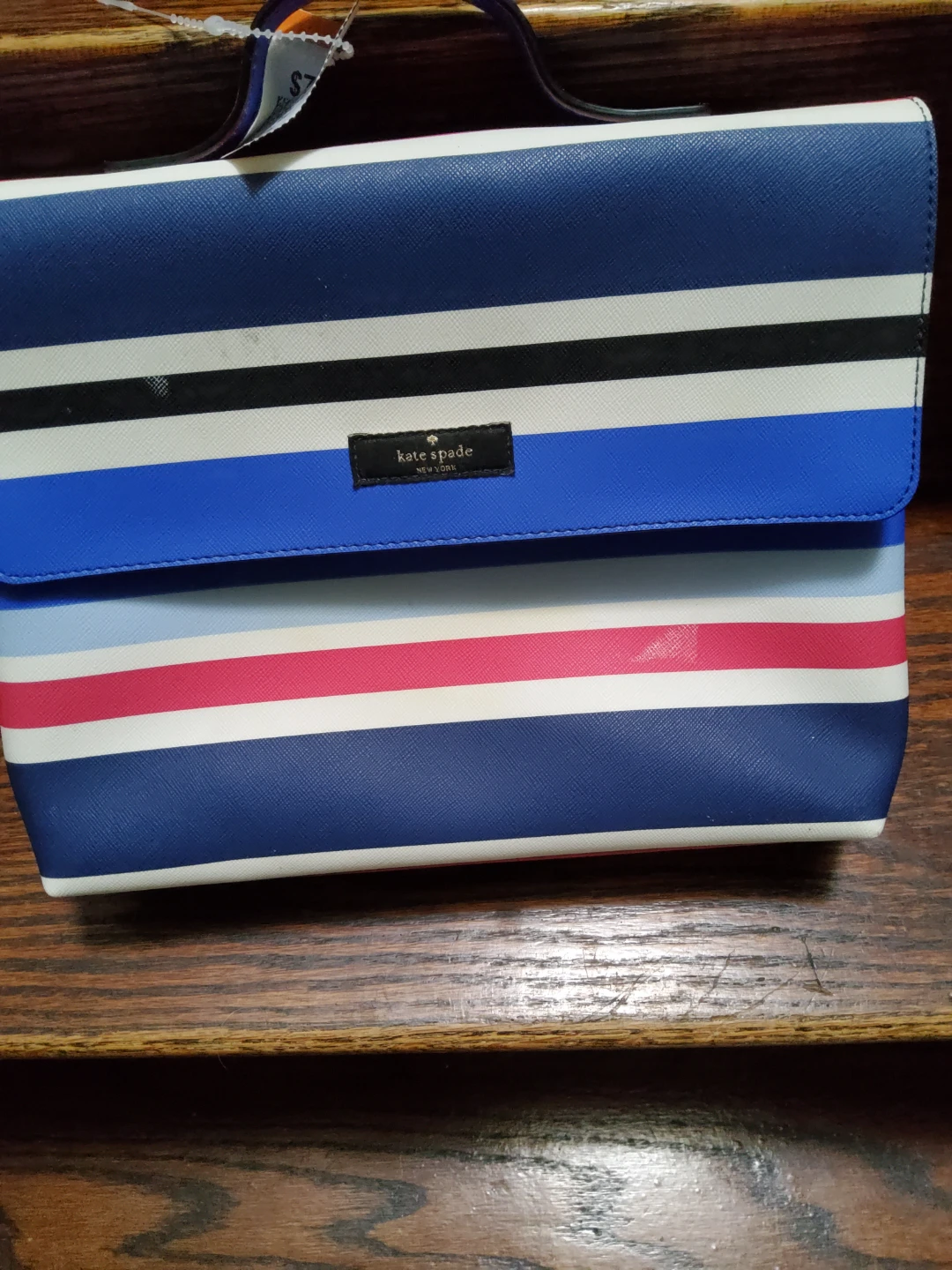 Kate Spade Striped Cosmetic Bag