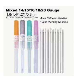 Mixed Gauge Catheter & Piercing Needles Set 🏆