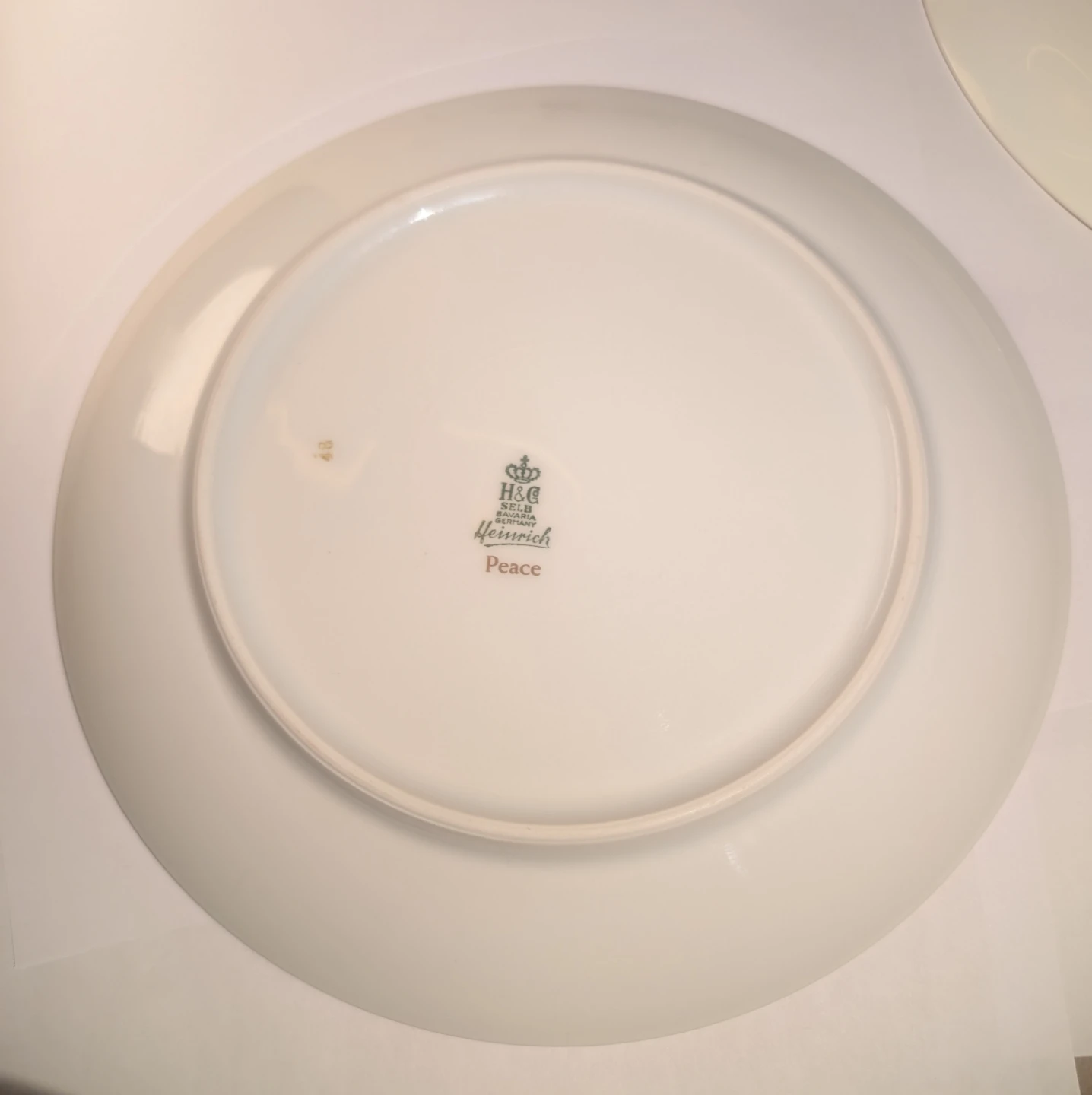 Heinrich Porcelain Plates with Rose Design - photo 3