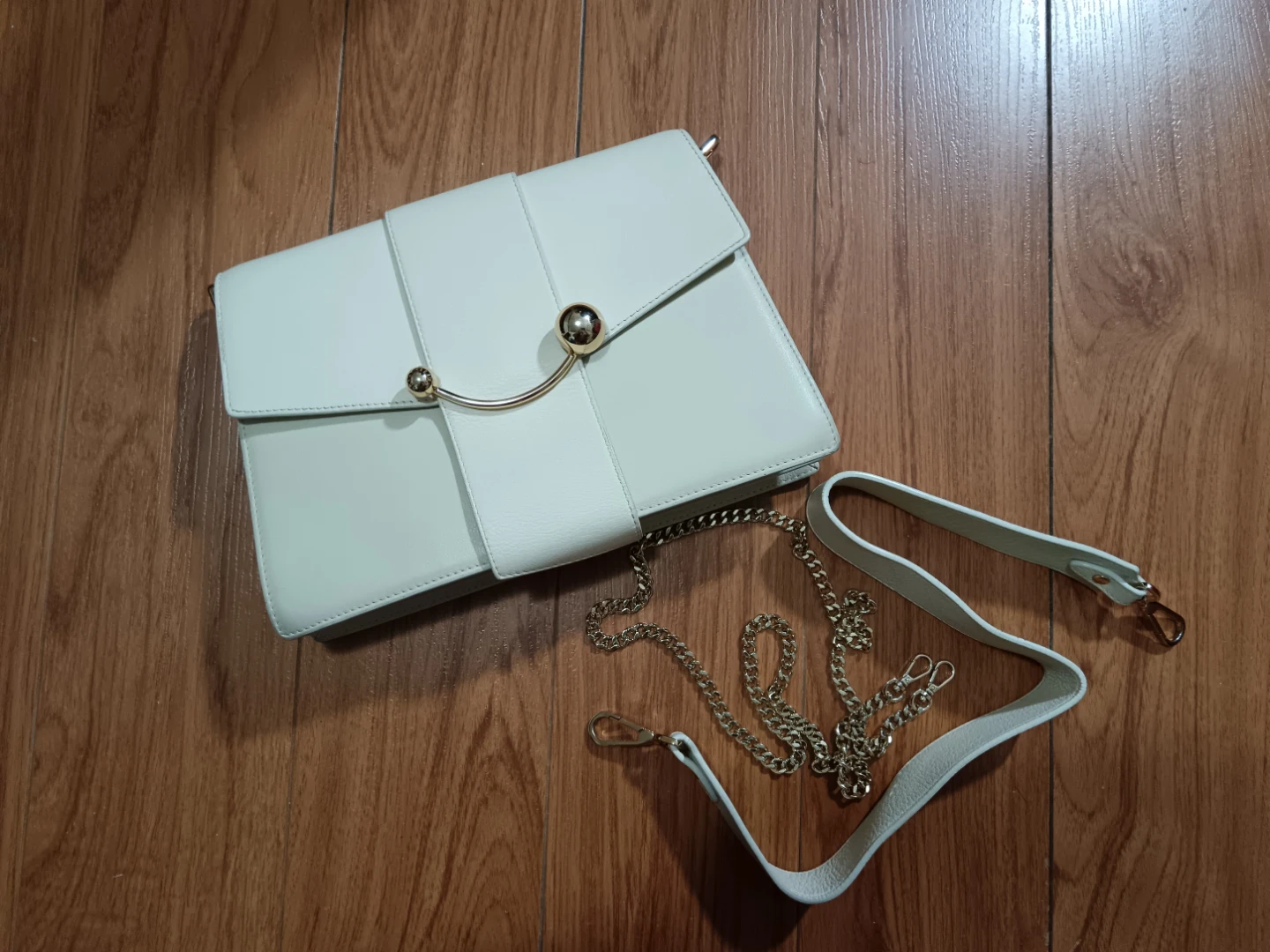 Strathberry Box Crescent Bag