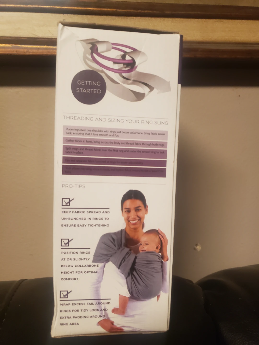 Beco Ring Sling Baby Carrier - Grey Cotton - 0m+ XS-XXL - photo 3