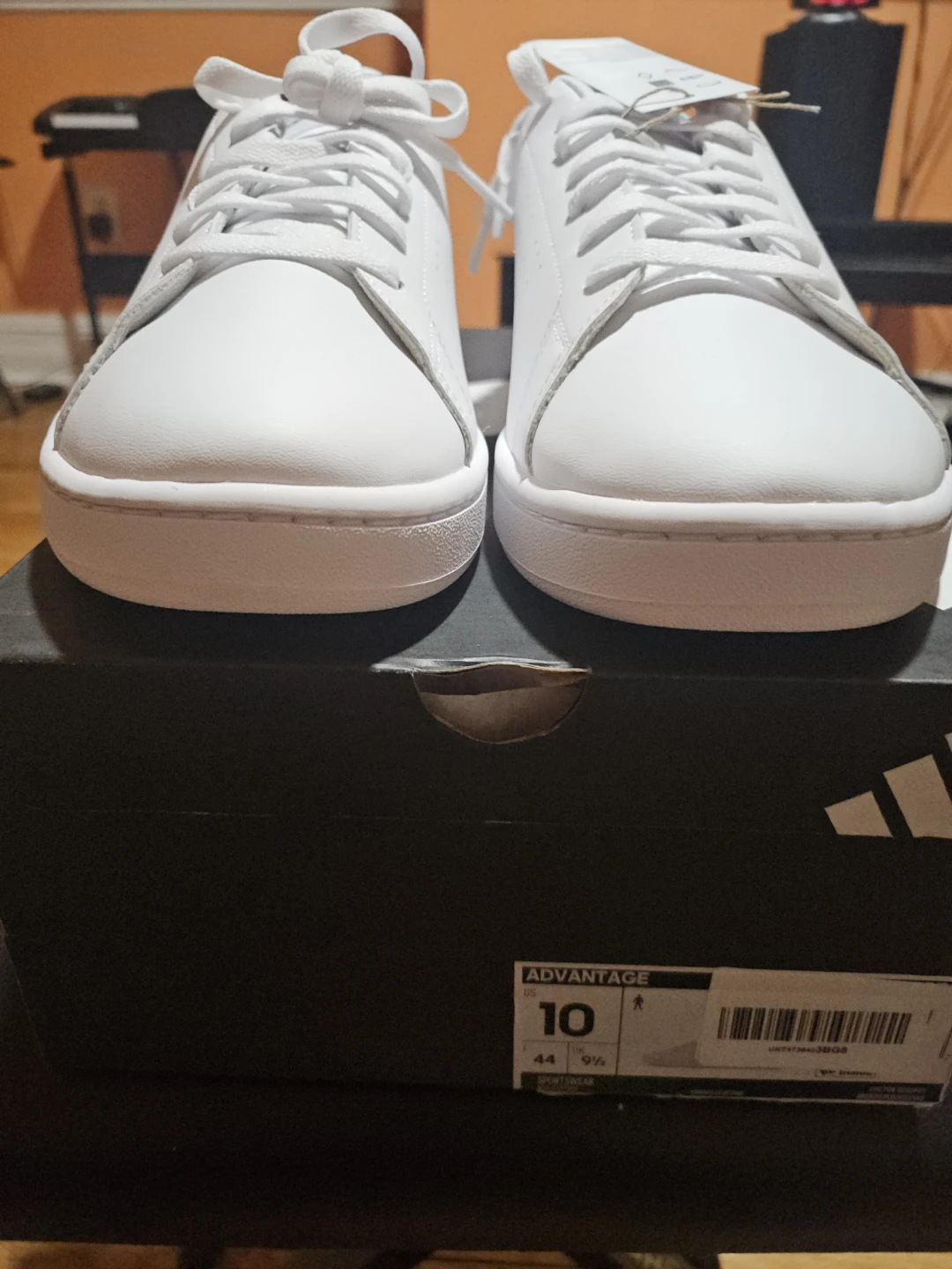 Adidas Advantage Sportswear Sneakers White Green Size 10