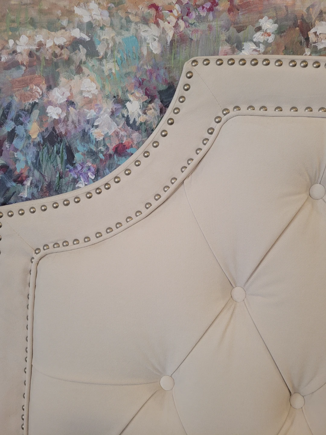 Tufted Upholstered Headboard - Cream - photo 2