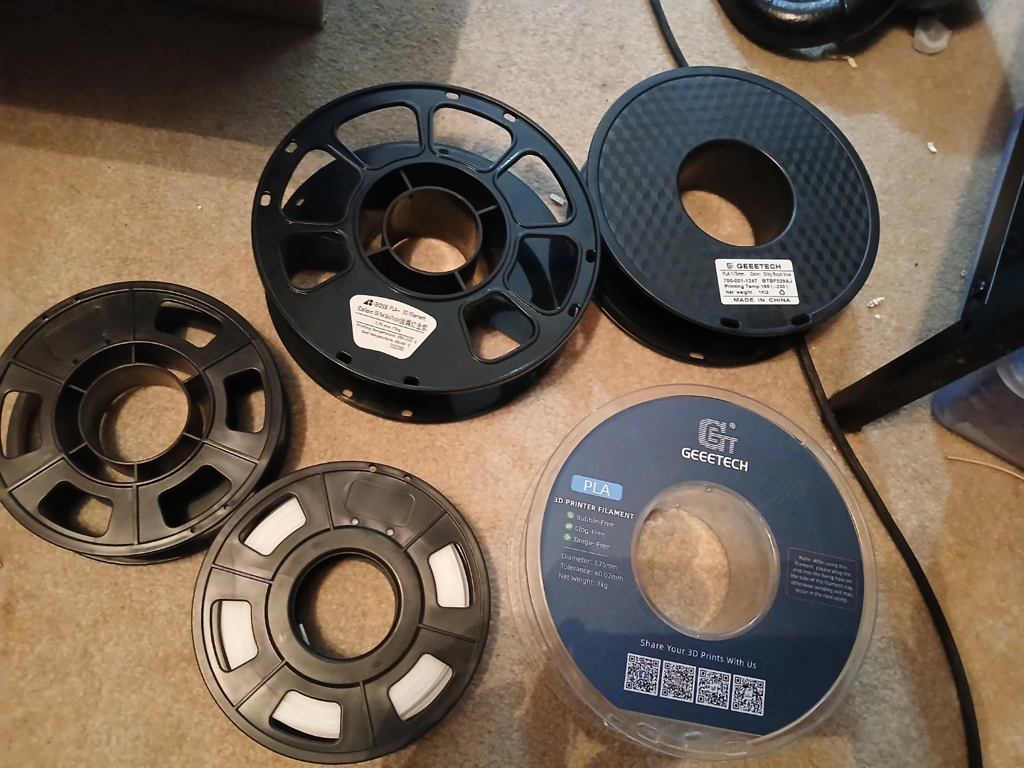 Empty Assorted 3D Printer Filament Spools - PLA - photo 2
