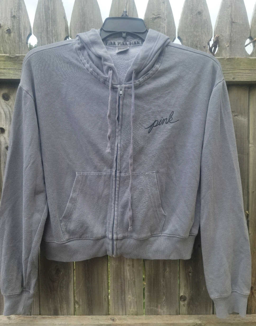 Victoria's Secret PINK Grey Zip-Up Hoodie