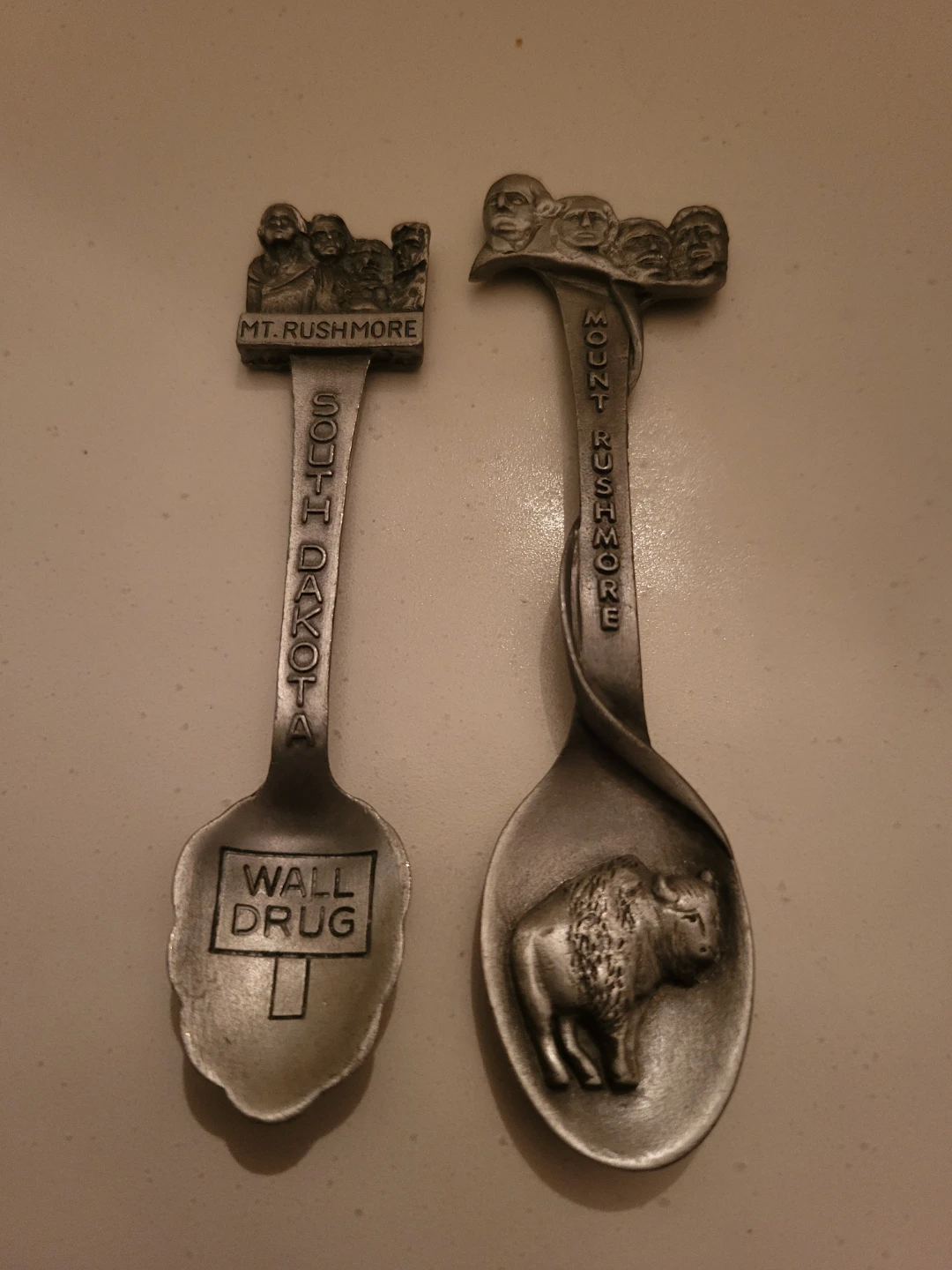 Mount Rushmore & Wall Drug Souvenir Spoons