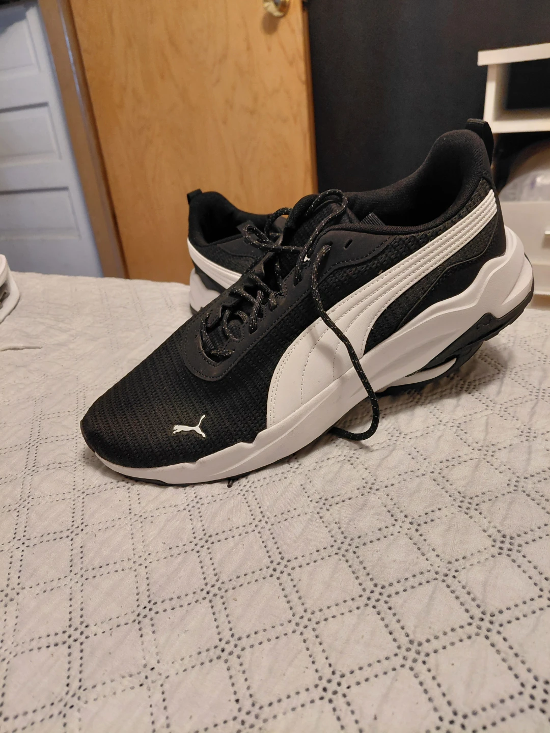 Puma Men's Running Shoes - Black/White