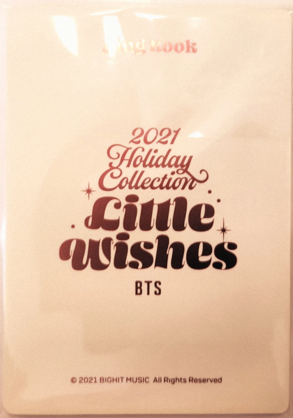 Official BTS 2021 Holiday Collection Little Wishes Photo Cards