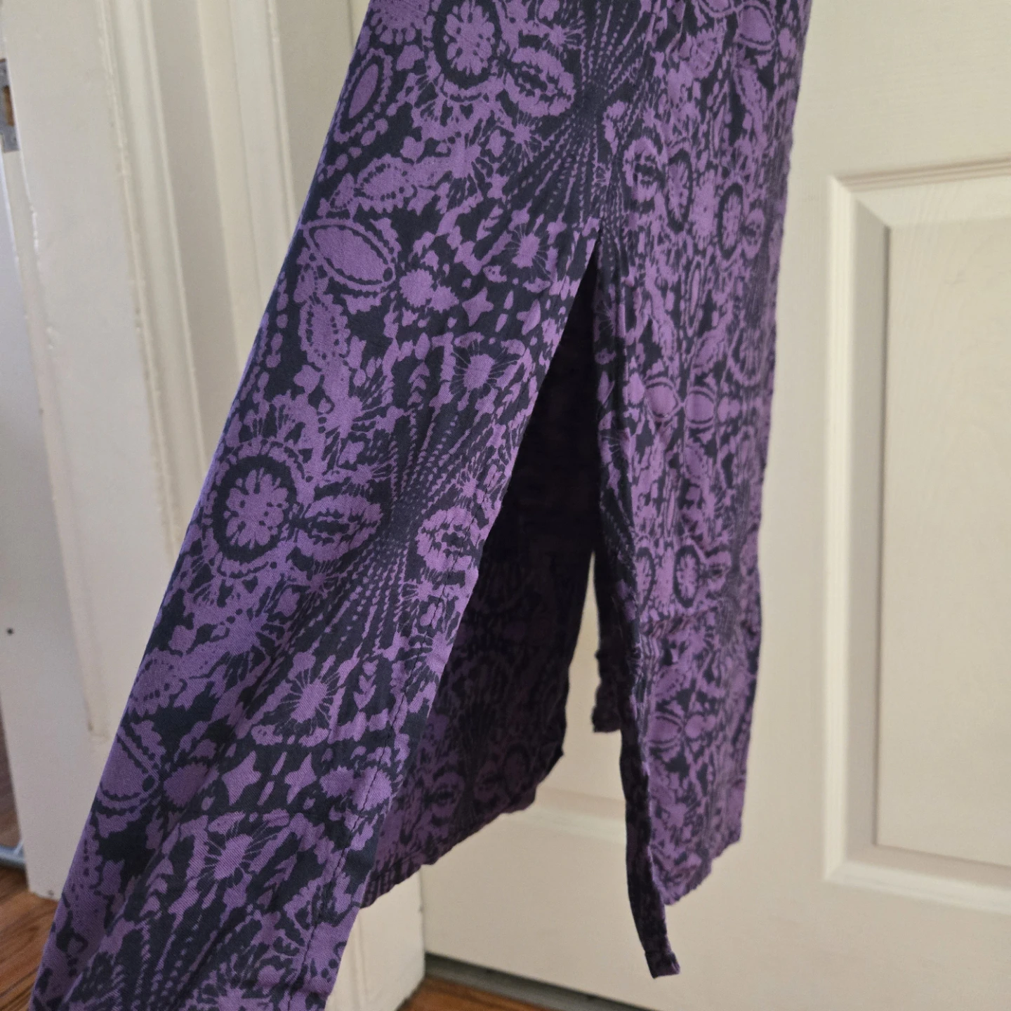 Purple Floral Print Maxi Dress - photo 3