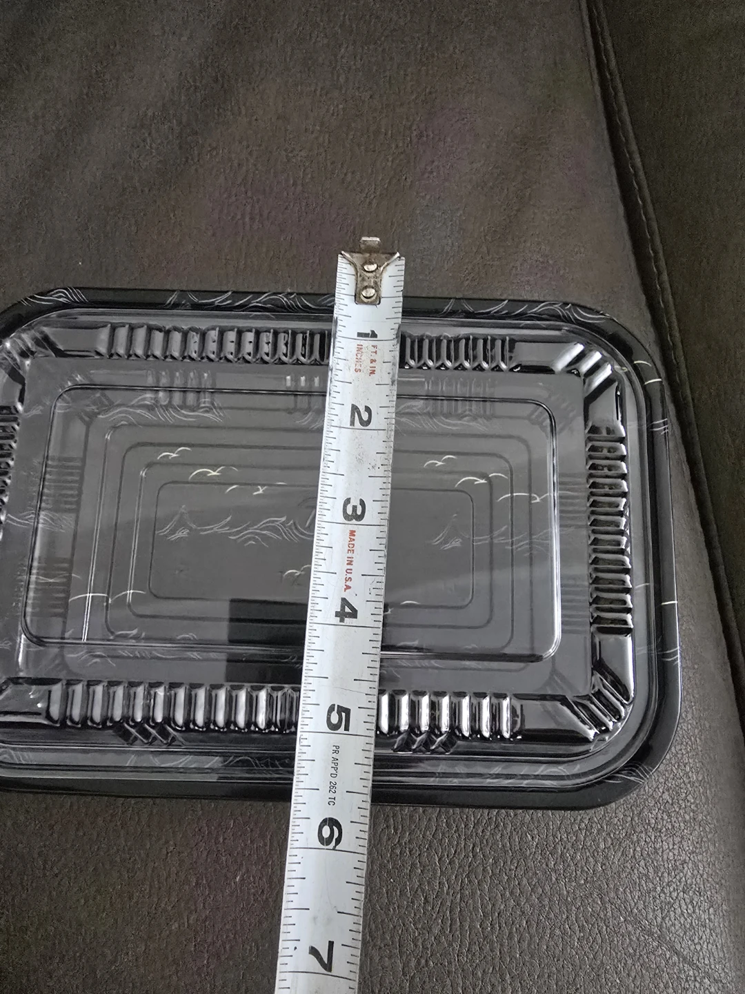 Black Plastic Takeout Container with Lid