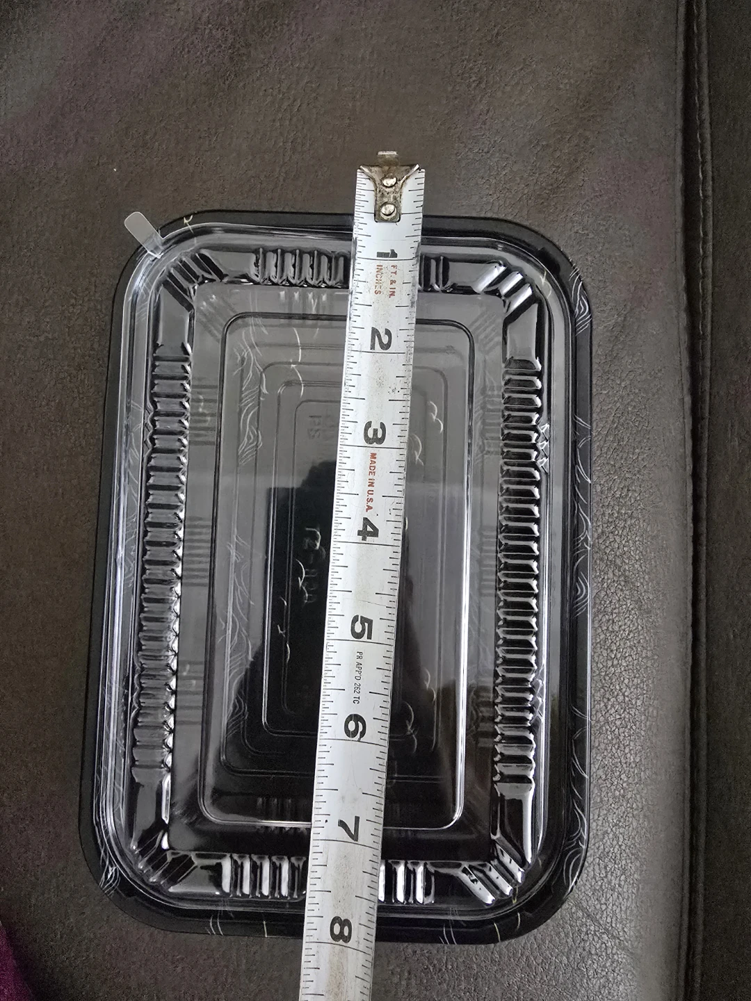 Black Plastic Takeout Container with Lid - photo 2