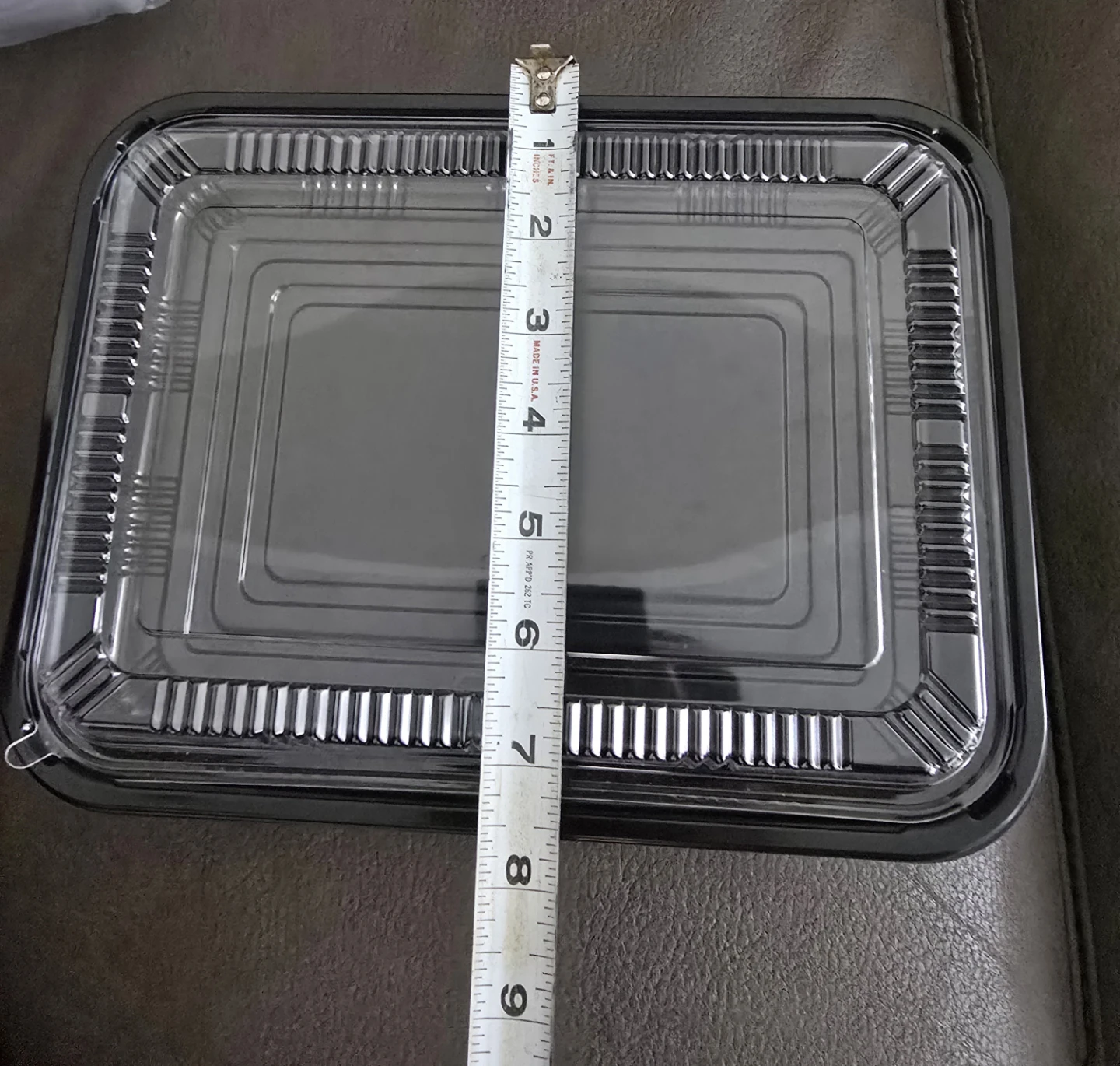 Black Plastic Takeout Container with Lid - photo 3