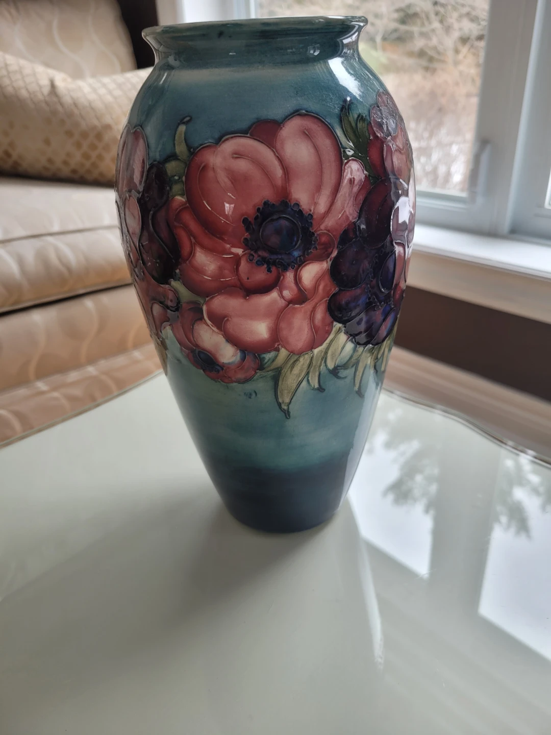 Vtg MOORECROFT Art Nouveau Floral Vase - photo 2