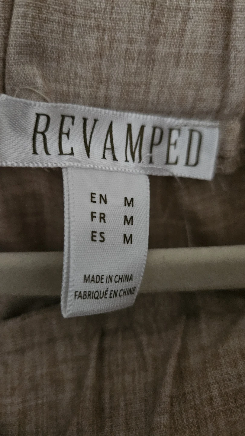 Women's Paperbag Waist Pants - Size Medium - Beige, by Revamped - photo 2